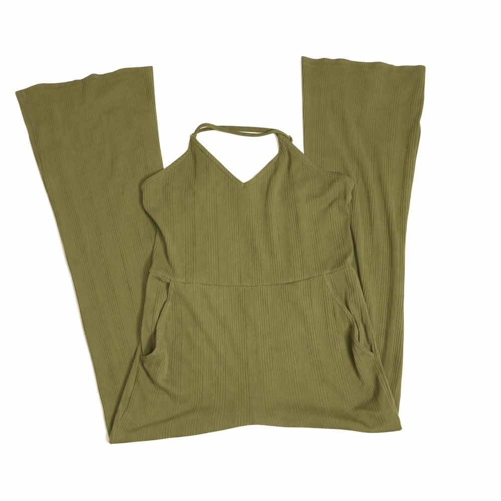Aerie Ribbed Olive Green Romper